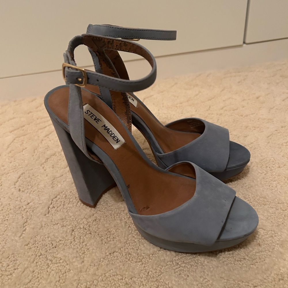 Steve Madden Women's blue Ankle Strap Heels